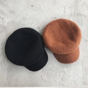 Black Newsboy Baker Hat Brand New Soft Fuzzy Cute